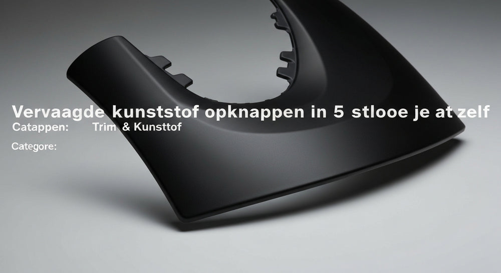 Vervaagde kunststof bumper opknappen met trim restorer en microvezeldoek — voor en na behandeling